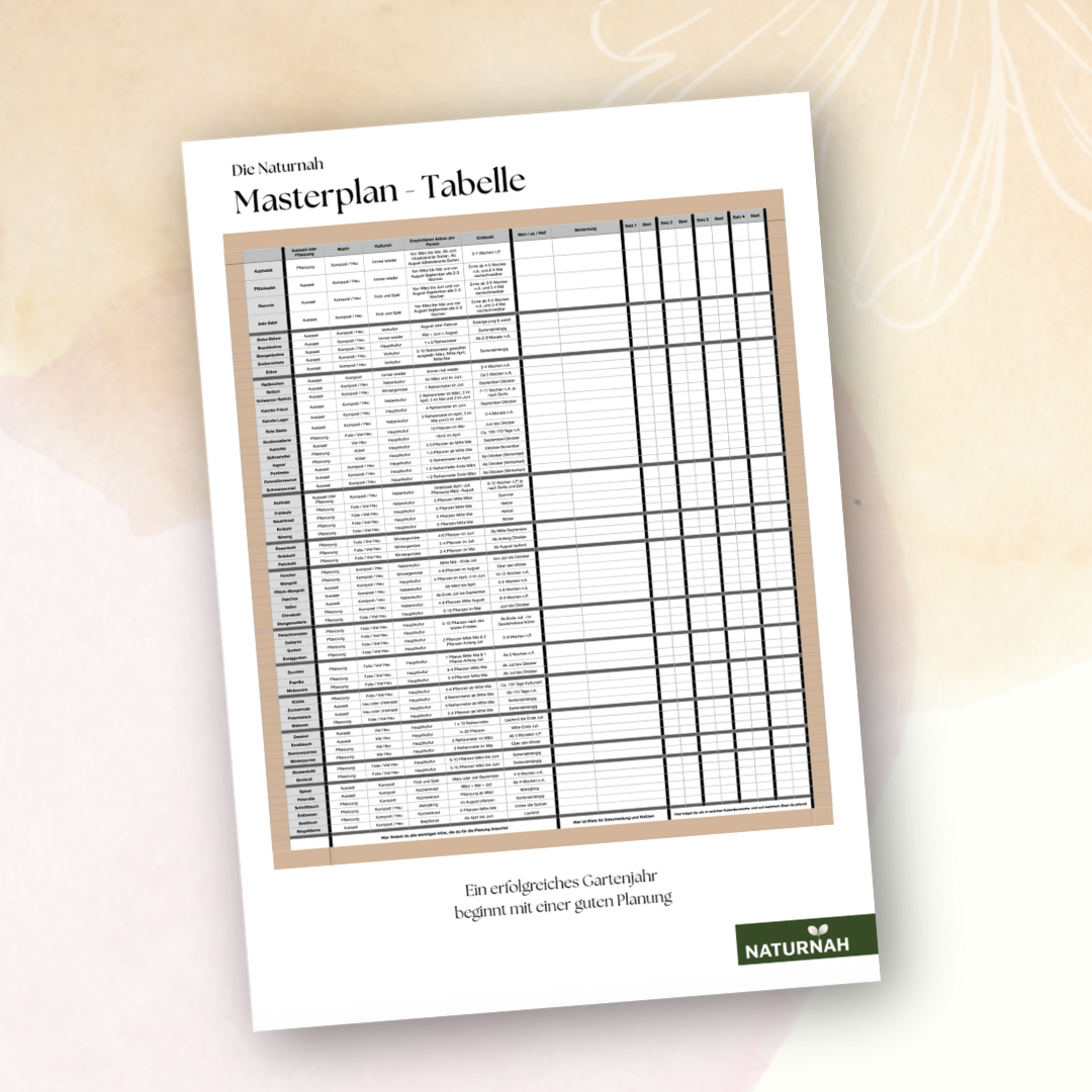 Die Masterplan - Tabelle